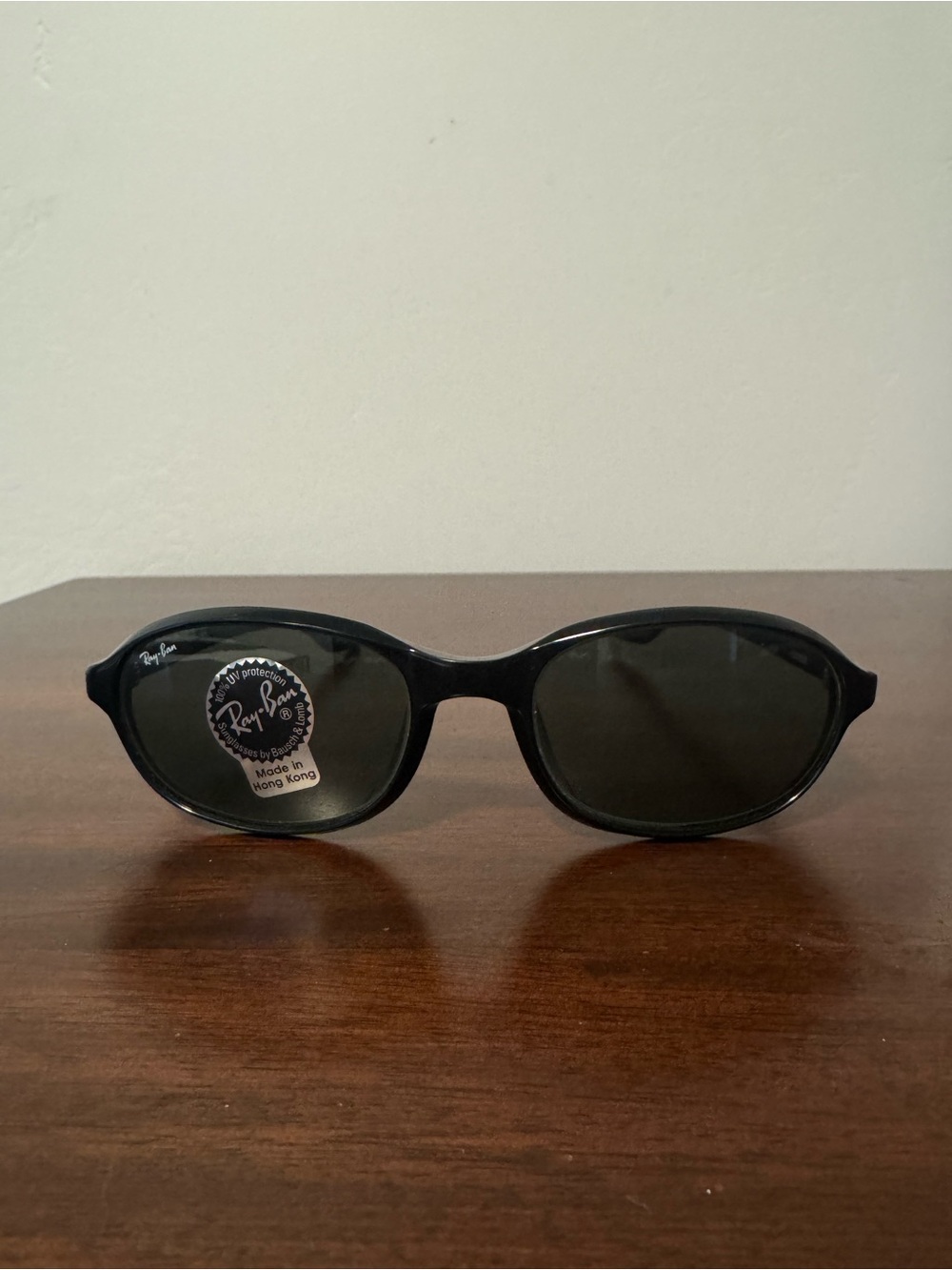 Vintage Ray-Ban W2836 by Bausch & Lomb Black Oval Sunglasses (1998) - Unisex